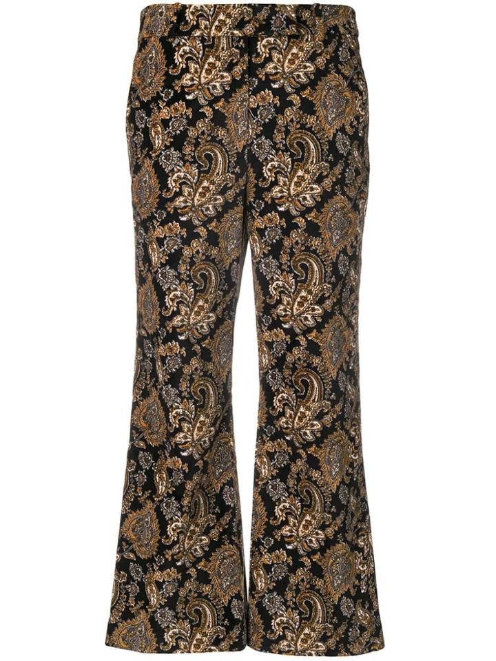 Michael Michael Kors Baroque Pattern Trousers - Black