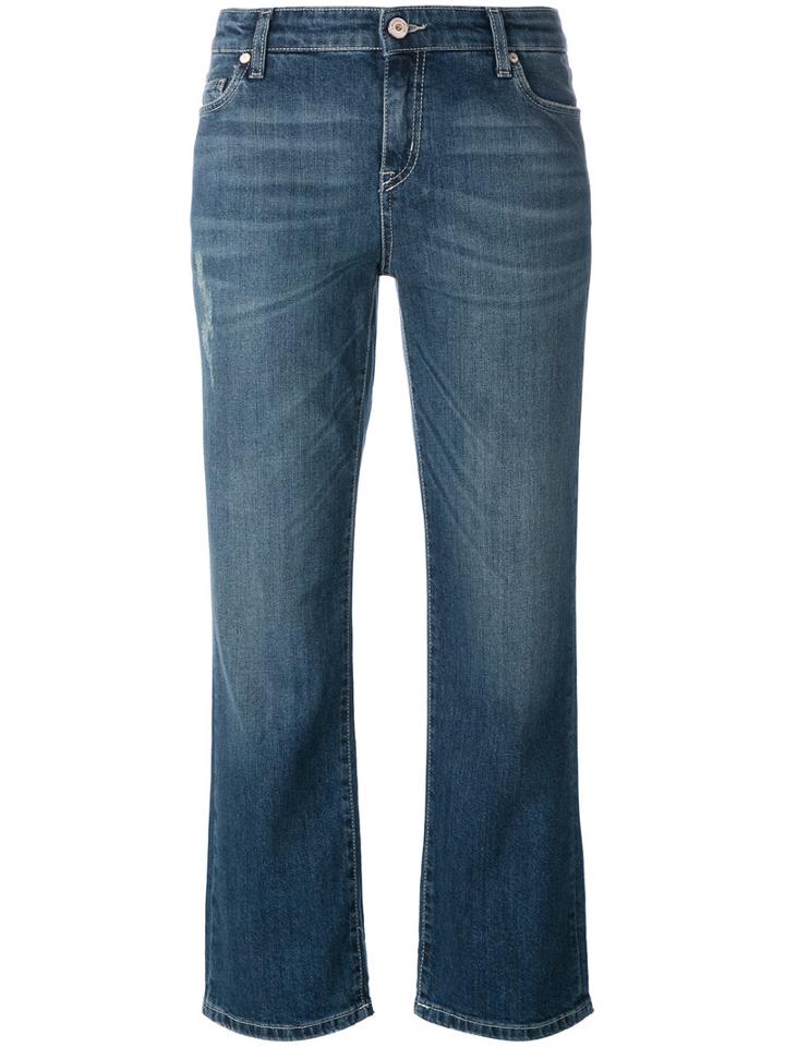 L'autre Chose Cropped Jeans, Women's, Size: 26, Blue, Cotton/polyester/spandex/elastane