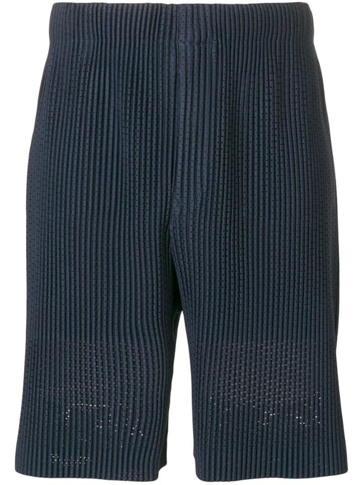 Homme Plissé Issey Miyake Pleated Shorts - Blue