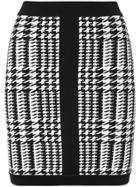 Balmain Houndstooth Mini Skirt - Black