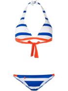 Polo Ralph Lauren Striped Bikini, Women's, Size: Xs, Blue, Nylon/spandex/elastane/polyester