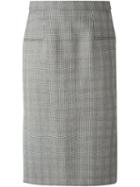 Alexander Mcqueen Checked Pencil Skirt