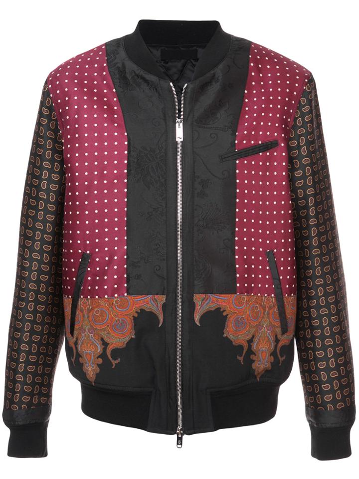 Alexander Mcqueen Engineered Paisley Bomber Jacket