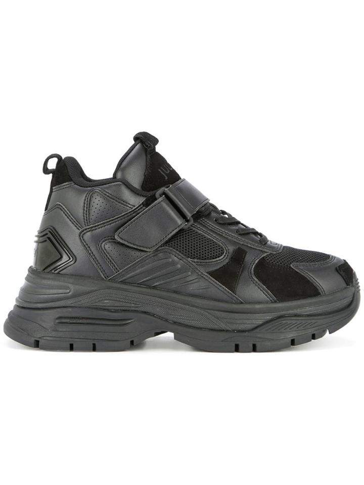 Juun.j Chunky Heel Lace-up Sneakers - Black