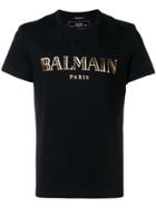 Balmain Metallic Logo T-shirt - Black
