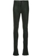 Masnada Skinny Faux Leather Trousers - Black