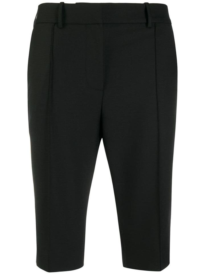 Rokh Knee-high Creased Shorts - Black