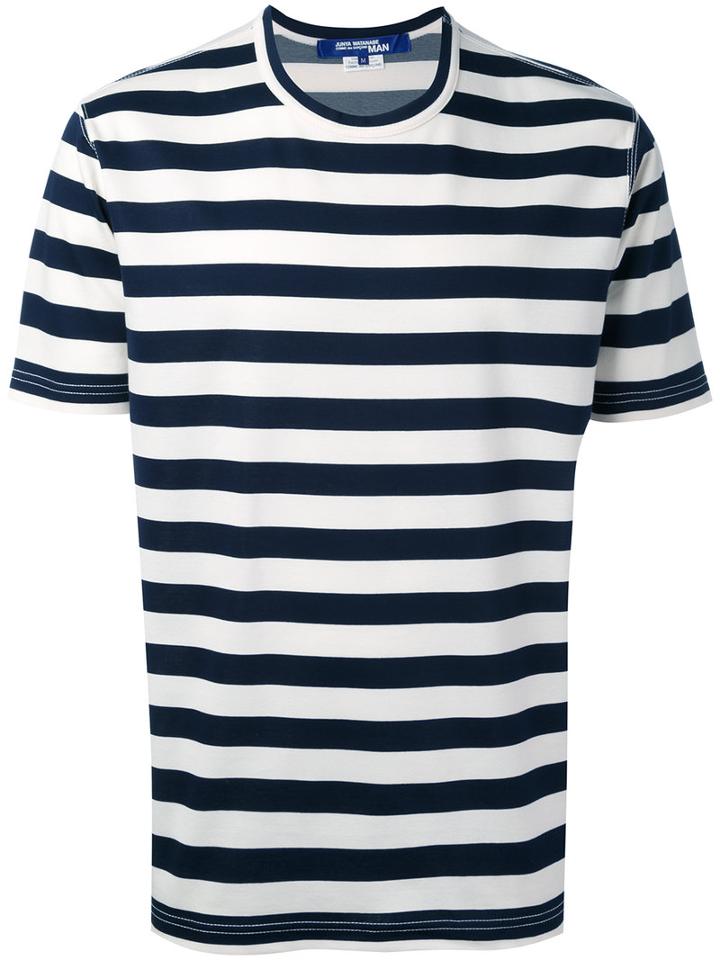 Junya Watanabe Comme Des Garçons Man - Striped T-shirt - Men - Cotton/polyester - S, Blue, Cotton/polyester
