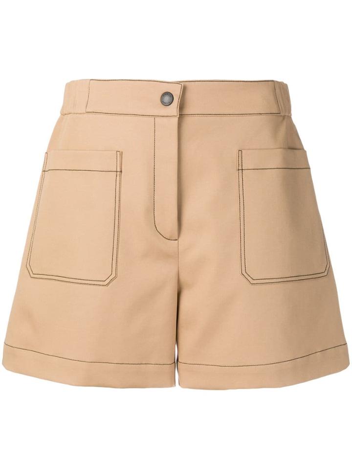 Kenzo High-waisted Shorts - Neutrals