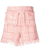 Elisabetta Franchi Bouclé Shorts - Pink