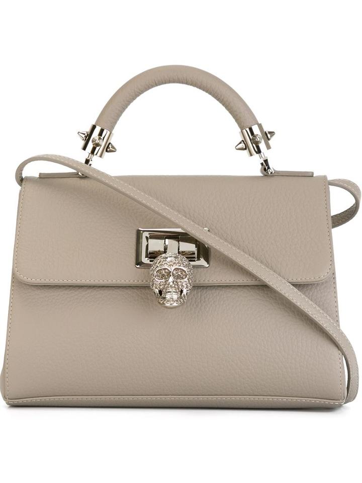 Philipp Plein Sama Tote, Women's, Nude/neutrals, Calf Leather