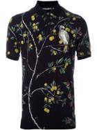Dolce & Gabbana Lemon And Bird Print Polo Shirt