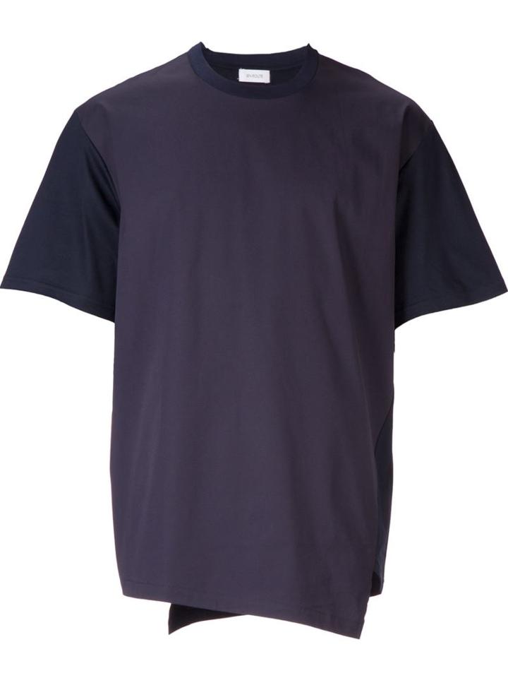 En Route Asymmetric Hem T-shirt, Men's, Size: 3, Blue, Cotton/polyurethane