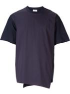 En Route Asymmetric Hem T-shirt, Men's, Size: 3, Blue, Cotton/polyurethane