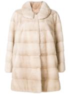 Liska Midi Fur Coat - Nude & Neutrals