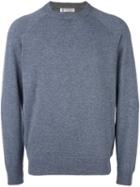 Brunello Cucinelli Cashmere Crew Neck Jumper, Men's, Size: 52, Blue, Cashmere