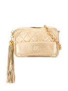 Chanel Pre-owned Diamond Quilted Tassel Camera Bag - Gold