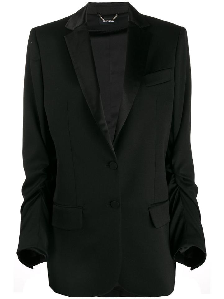 Styland Ruched-detail Blazer - Black