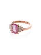 Suzanne Kalan 18kt Rose Gold Sapphire Diamond Ring