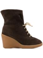 Maison Martin Margiela Pre-owned 2000's Wedge Lace-up Boots - Brown
