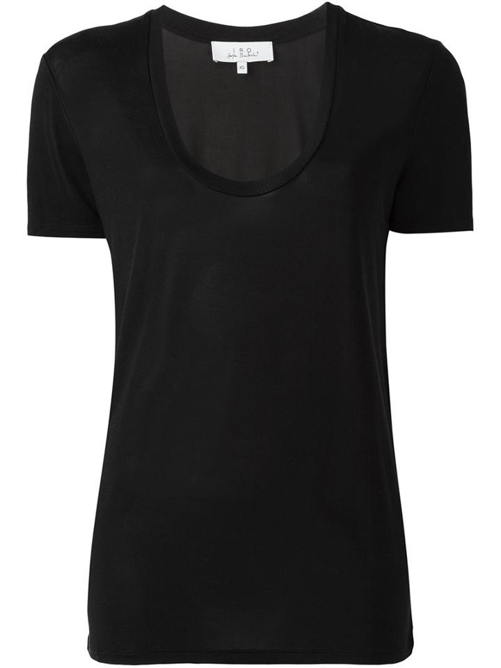 Iro V-neck T-shirt, Women's, Size: Small, Black, Silk