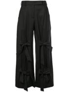 Simone Rocha Bow Detail Cropped Trousers - Black