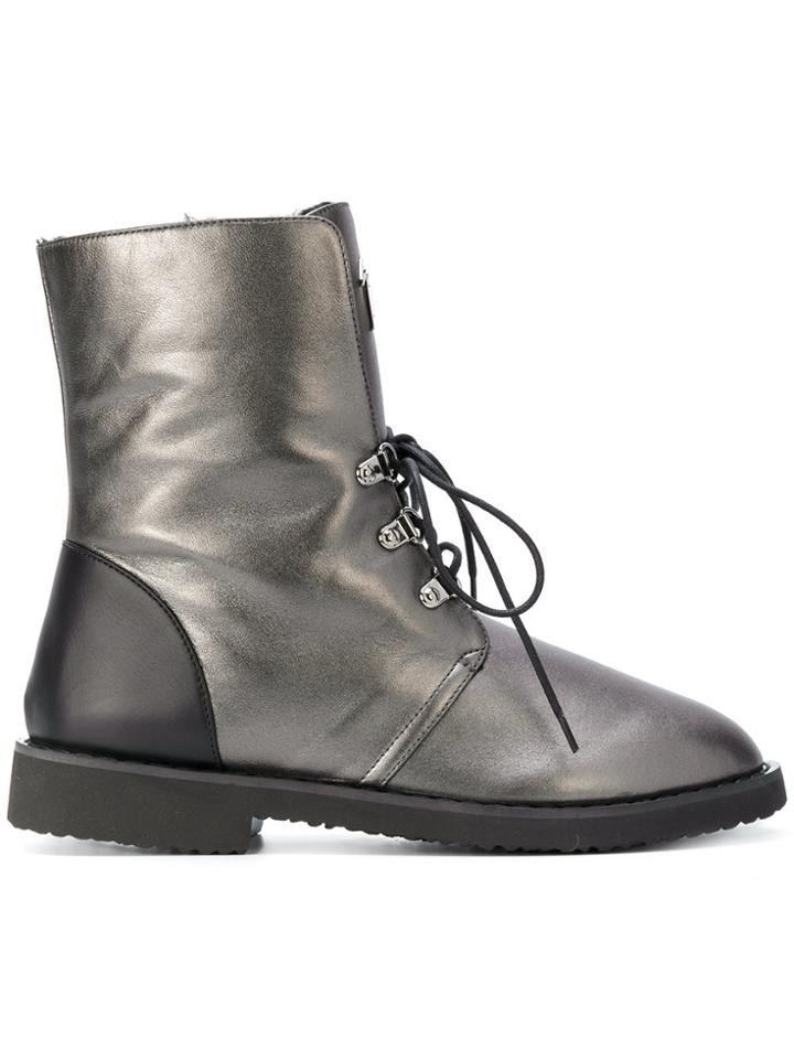 Giuseppe Zanotti Design Fortune Biker Boots - Grey