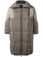 Diesel Three-quarters Sleeve Puffer Coat, Women's, Size: Medium, Brown, Polyester/nylon/feather Down