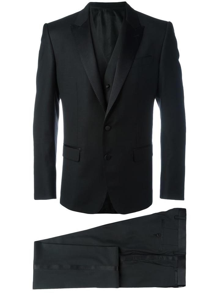 Dolce & Gabbana Three-piece Suit, Men's, Size: 46, Black, Virgin Wool/silk/polyester/cupro