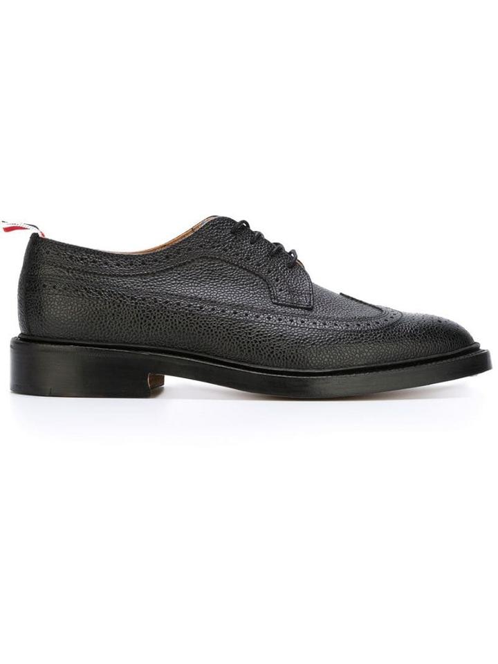 Thom Browne Classic Longwing Brogue With Leather Sole - Black