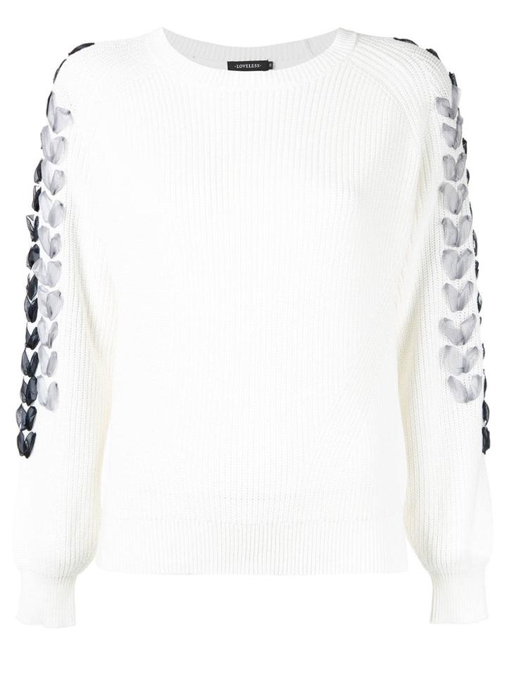 Loveless Laced Sweatshirt - White