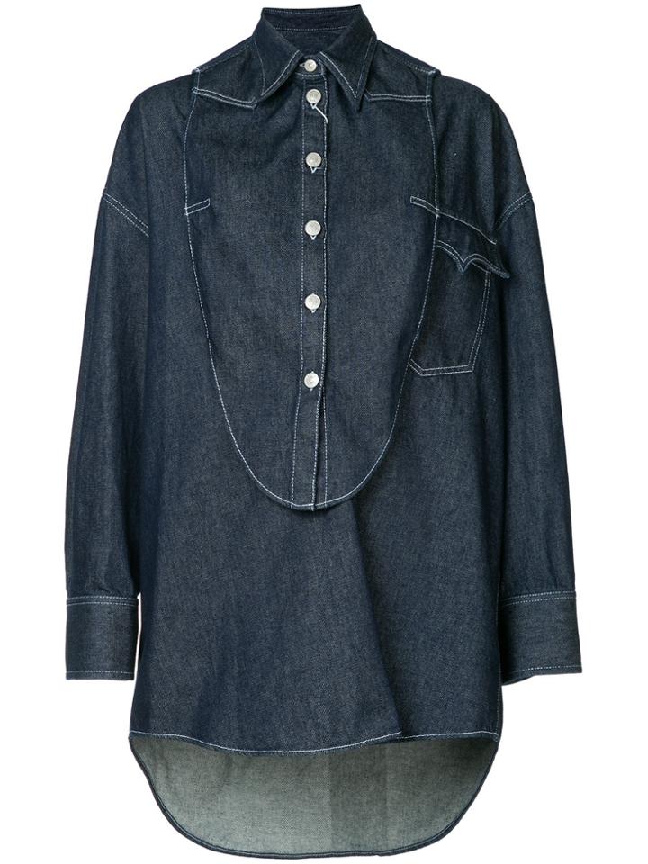 Mm6 Maison Margiela Oversized Shirt - Blue