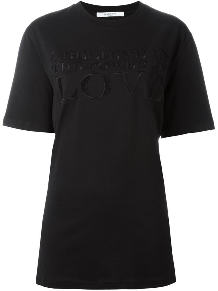 Givenchy I Believe In The Power Of Love T-shirt, Women's, Size: S, Black, Cotton/polyester