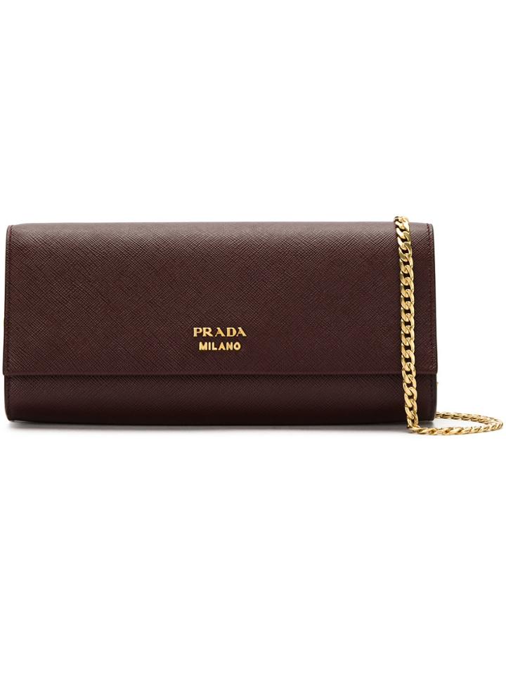 Prada Chain Shoulder Bag - Red