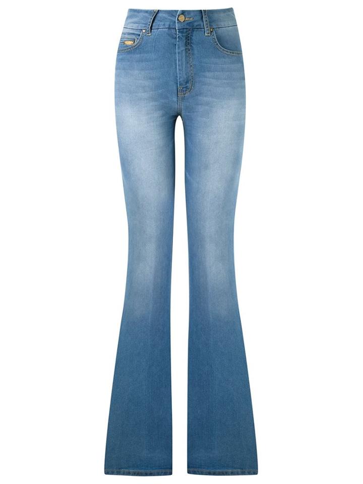 Tufi Duek Flared Jeans, Women's, Size: 36, Blue, Cotton/polyester/spandex/elastane