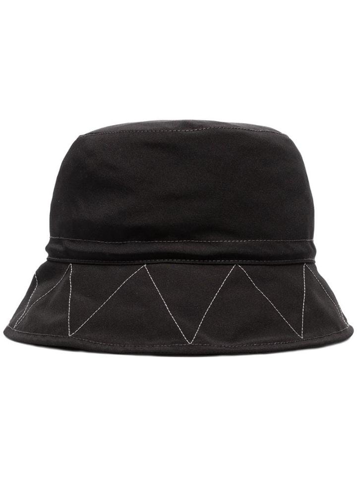 And Wander Logo Embroidered Bucket Hat - Black
