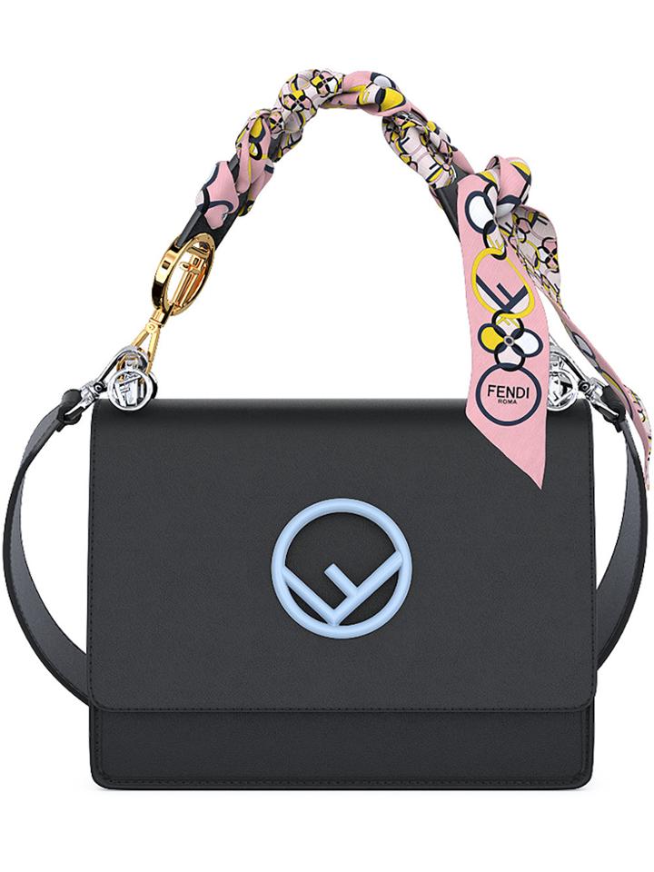 Fendi Customisable Kan I F Bag - Black