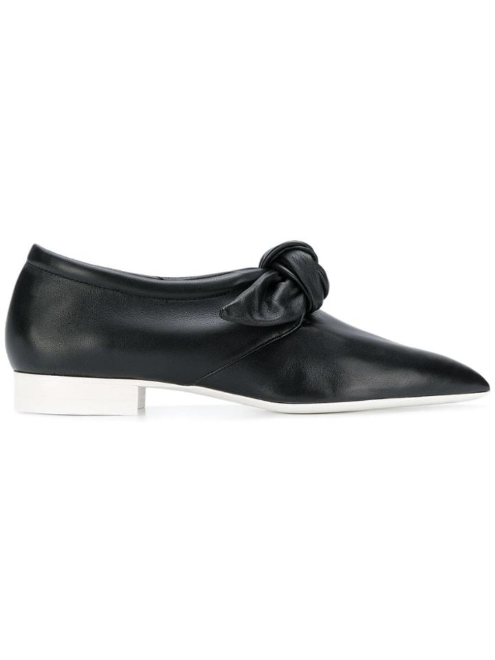 Jil Sander Bow Front Slippers - Black