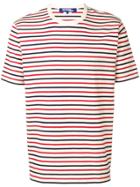 Junya Watanabe Man Striped Crew Neck T-shirt - Neutrals