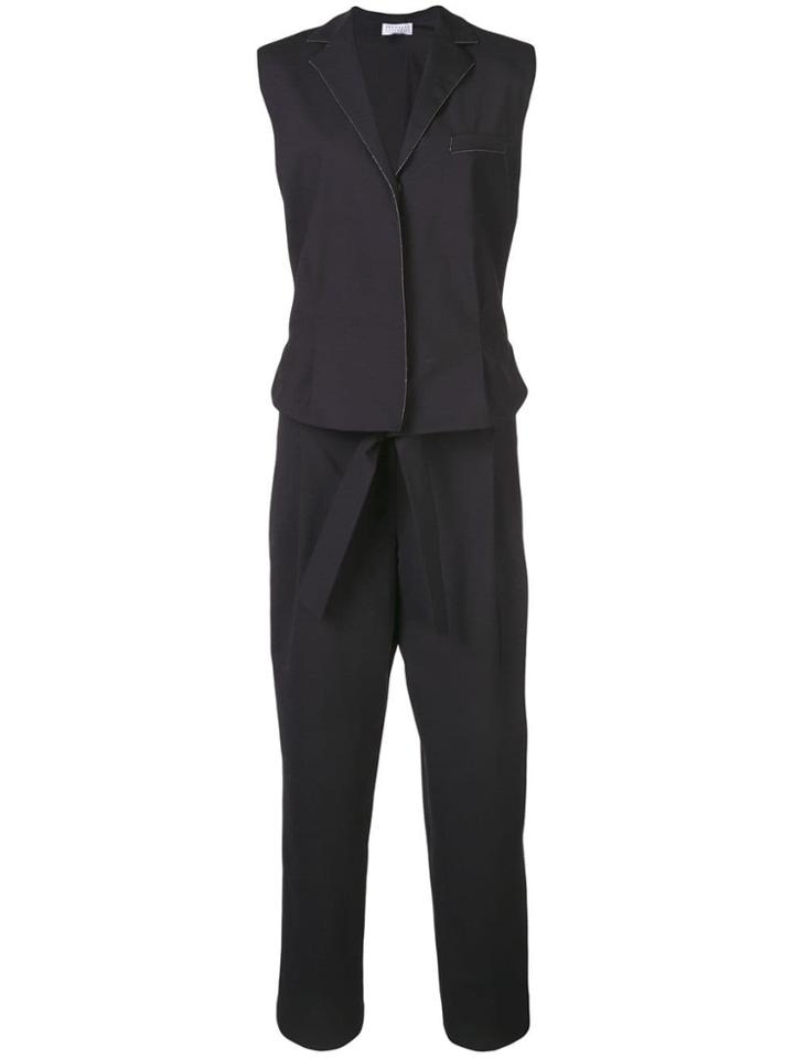 Brunello Cucinelli Poplin Pyjama Jumpsuit - Black