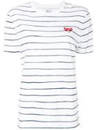 Zoe Karssen Striped Embroidered T-shirt - White