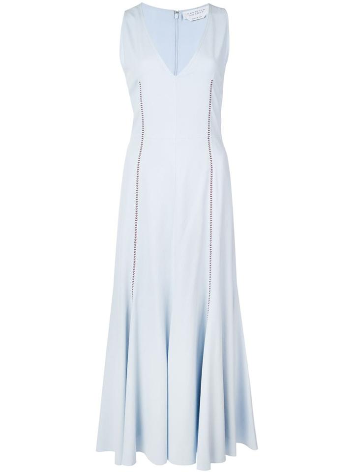 Gabriela Hearst Heart Print Midi Dress - Blue