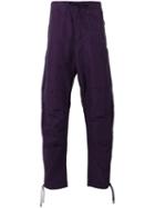 Stone Island Shadow Project - Loose-fit Drawstring Trousers - Men - Cotton/polyester - 48, Pink/purple, Cotton/polyester