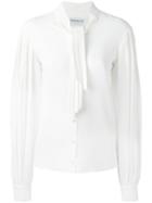Osman Tie-neck Shirt, Women's, Size: 8, White, Acetate/silk
