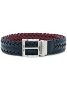 Prada Woven Buckled Belt - Blue