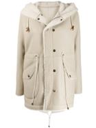 Mr & Mrs Italy Drawstring-fastening Hooded Jacket - White