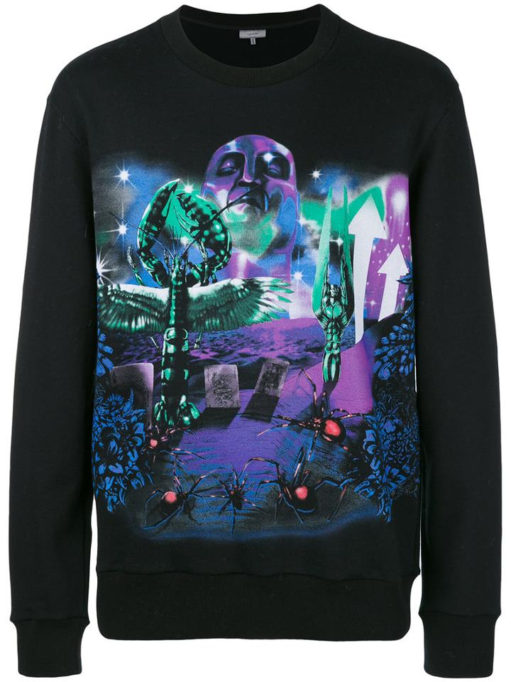 Lanvin - Planet Scene Print Sweatshirt - Men - Cotton - L, Black, Cotton