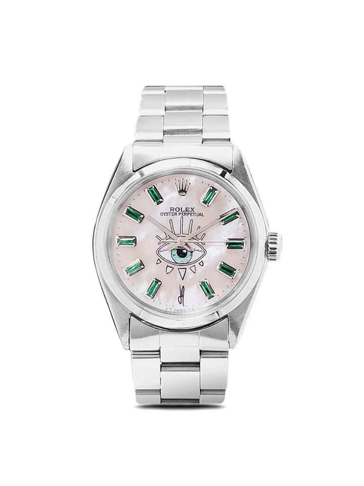 Jacquie Aiche Rolex Oyster Perpetual Eye 34mm - Silver