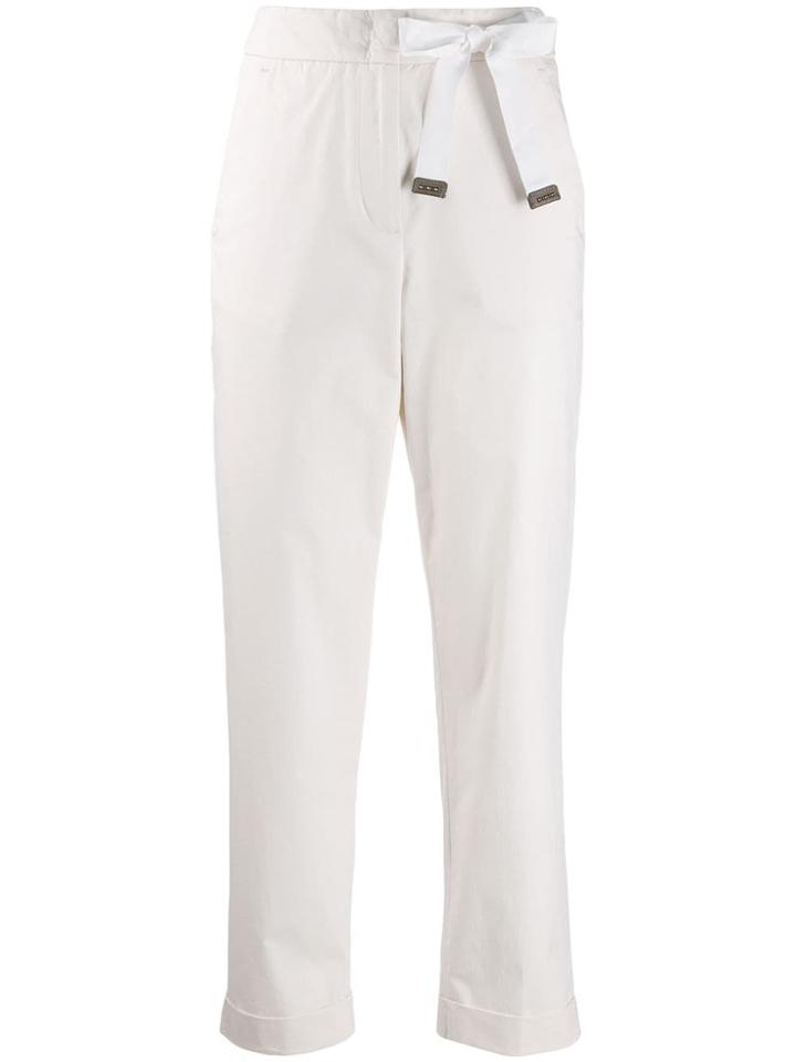 Peserico Bow-tie Trousers - White