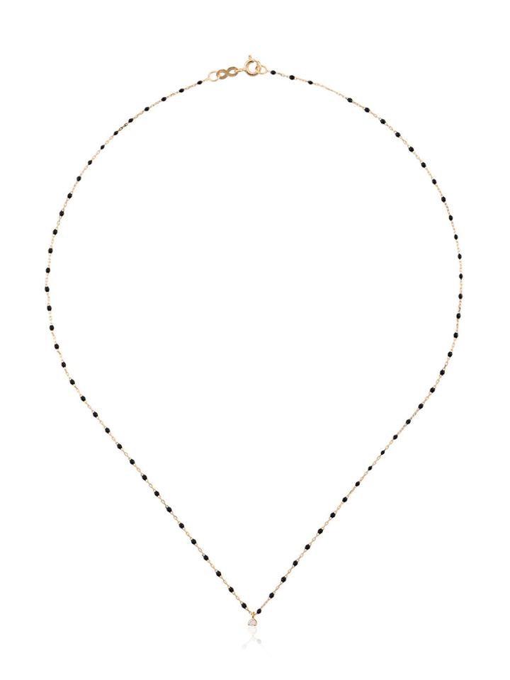 Gigi Clozeau Black Yg Bead Diamond And Yellow Gold Necklace